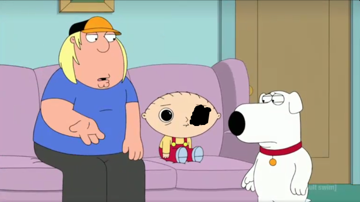 Cooper's doodle/screenshot of Family Guy [S15 E15]