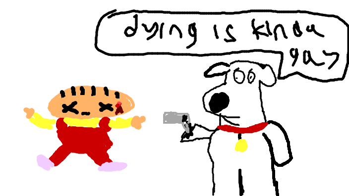 Ashley's doodle/screenshot of Family Guy [S17 E9]