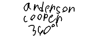 Ian's painting of Anderson Cooper 360°