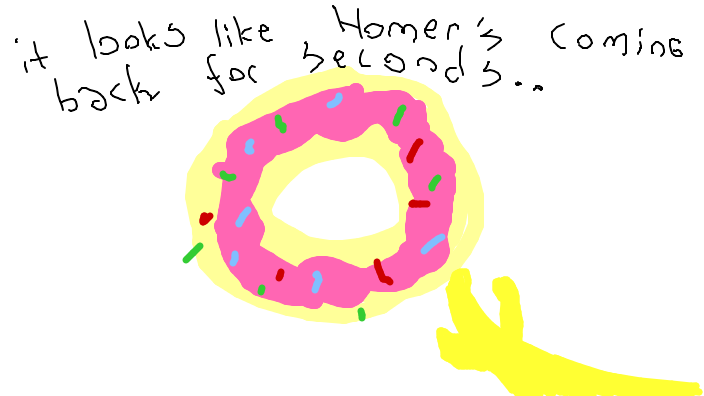 Walter's doodle/screenshot of The Simpsons