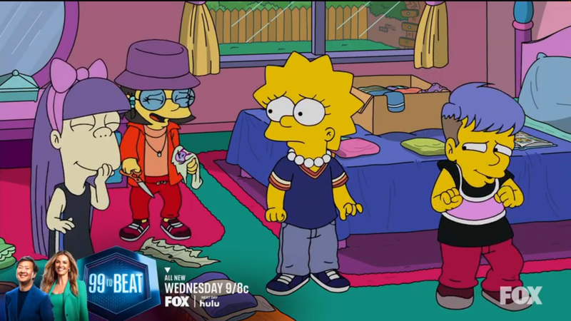 Joshua's doodle/screenshot of The Simpsons [S37 E1]