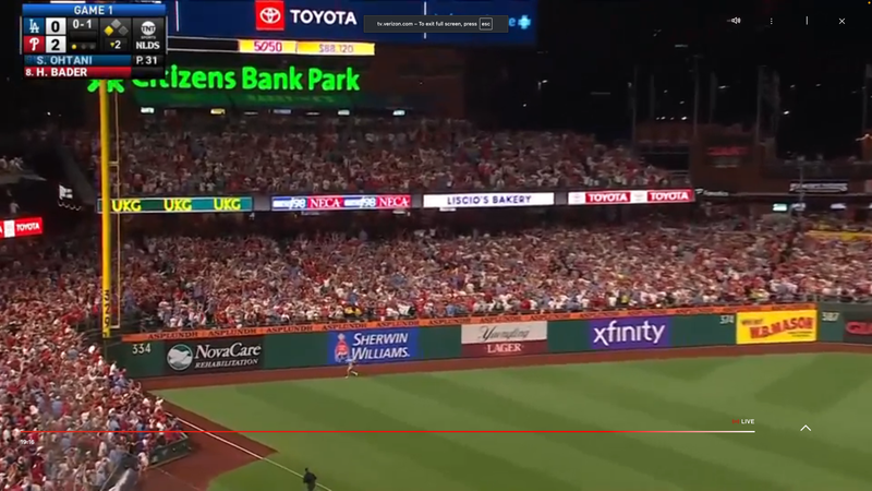 Joshua's doodle/screenshot of 2025 MLB Playoffs: Los Angeles Dodgers at. Philadelphia Phillies
