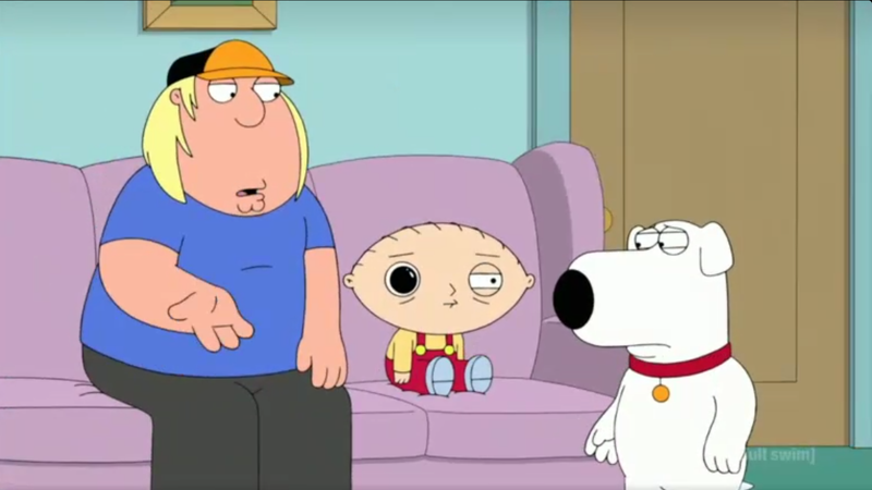 Joshua's doodle/screenshot of Family Guy [S15 E15]