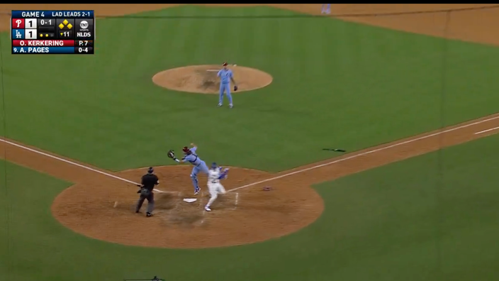 Joshua's doodle/screenshot of 2025 MLB Playoffs: Philadelphia Phillies at. Los Angeles Dodgers
