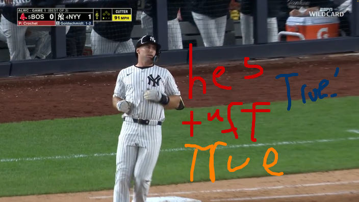 konata's doodle/screenshot of 2025 MLB Playoffs: Boston Red Sox at. New York Yankees
