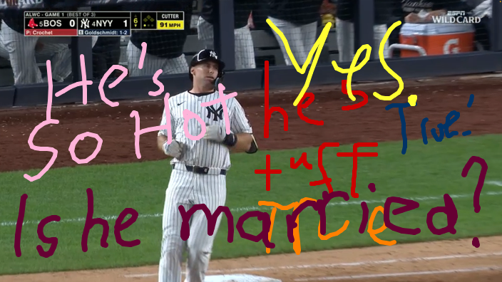 konata's doodle/screenshot of 2025 MLB Playoffs: Boston Red Sox at. New York Yankees