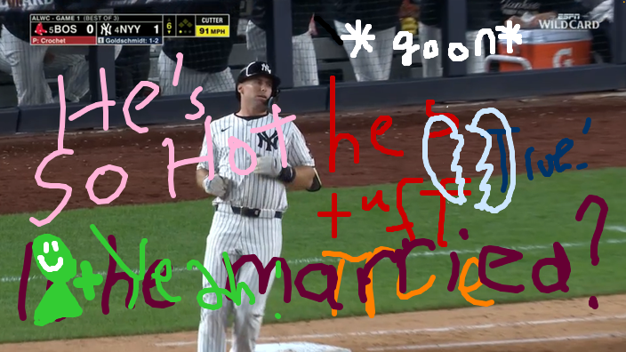 konata's doodle/screenshot of 2025 MLB Playoffs: Boston Red Sox at. New York Yankees