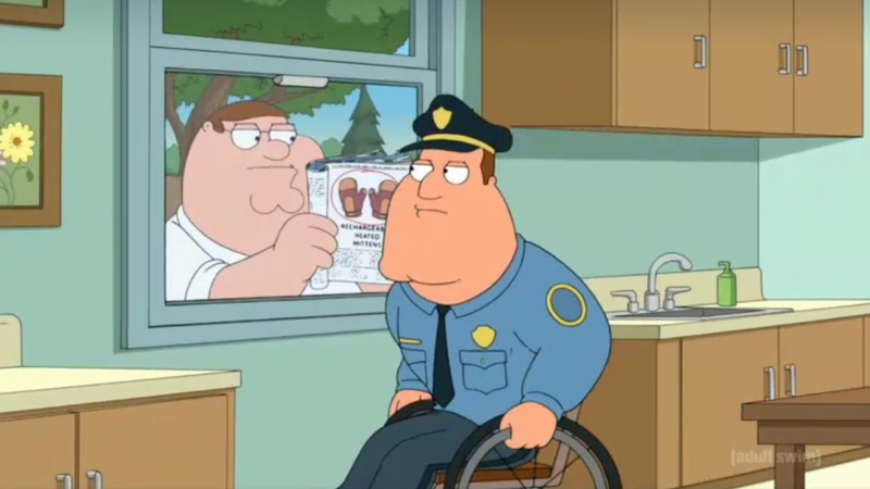 Skye's doodle/screenshot of Family Guy [S15 E15]