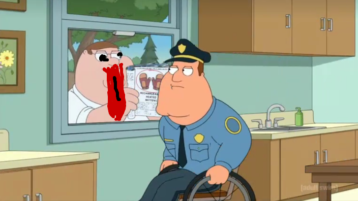 Skye's doodle/screenshot of Family Guy [S15 E15]