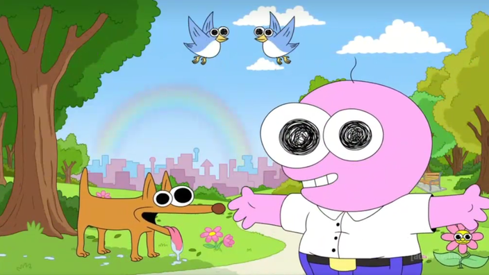 Skye's doodle/screenshot of Smiling Friends [S3 E2]