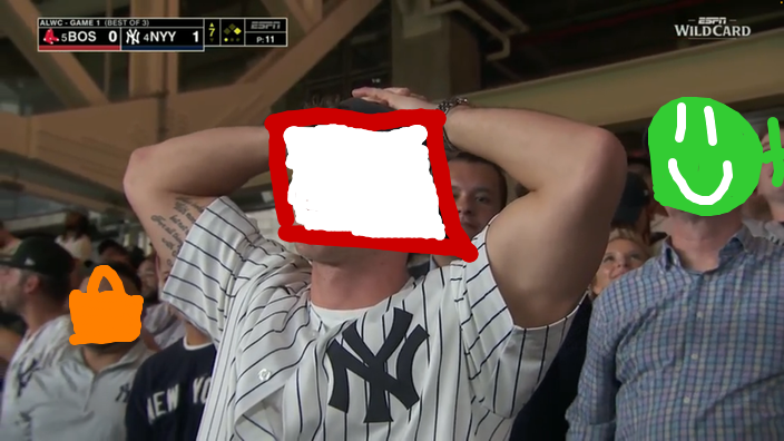 Pizza's doodle/screenshot of 2025 MLB Playoffs: Boston Red Sox at. New York Yankees