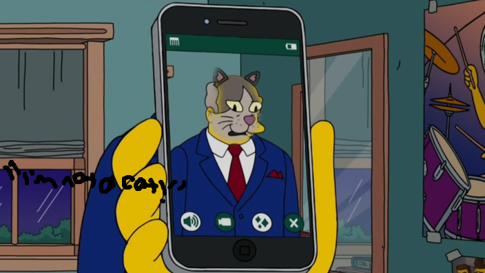 Pizza's doodle/screenshot of The Simpsons [S37 E2]