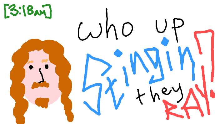 Cam's doodle/screenshot of Stingray Alternative