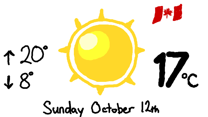 Cam's doodle/screenshot of Weather AM