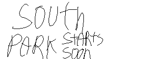 Jermaine's painting of South Park