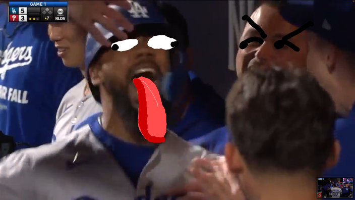 ☆Dani!★'s doodle/screenshot of 2025 MLB Playoffs: Los Angeles Dodgers at. Philadelphia Phillies